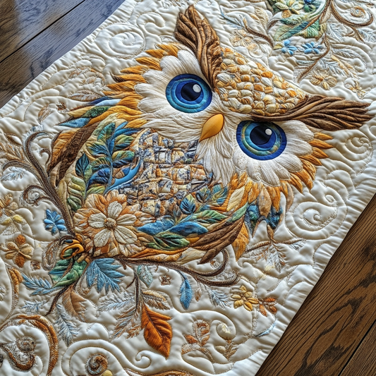 Wise Owl Quilted Table Runner NCU0DK8995
