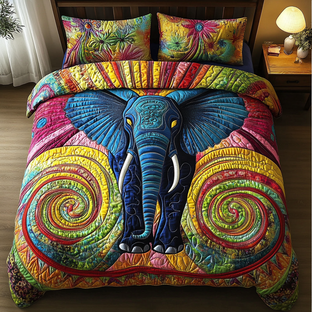 Wise Wanderer 3-Piece Quilted Bedding Set NCU0DK4374