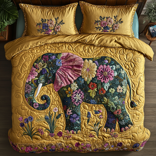 Wise Wanderer 3-Piece Quilted Bedding Set NCU0DK5481