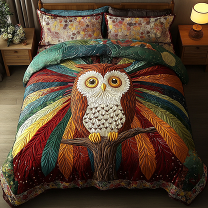 Wise Wings 3-Piece Quilted Bedding Set NCU0DK4558