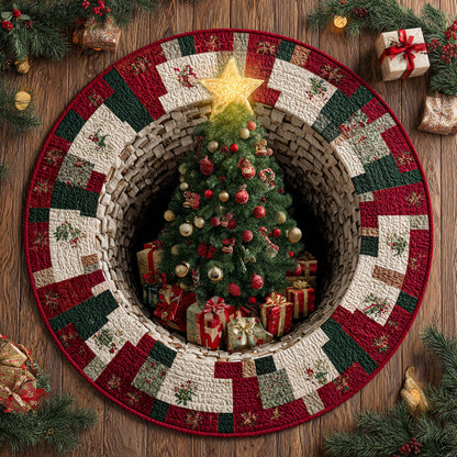 Wishes Christmas Tree Quilted Round Mat NCU0HH1177