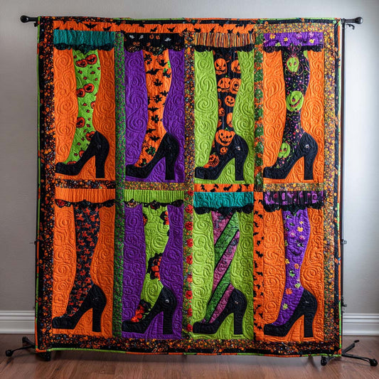 Witch Boots Parade Quilted Blanket NCU0NT9511