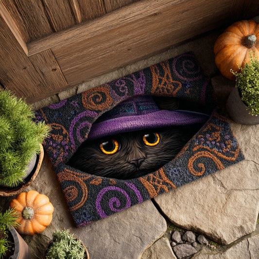 Witch Cat Night Doormat NCU0TD735
