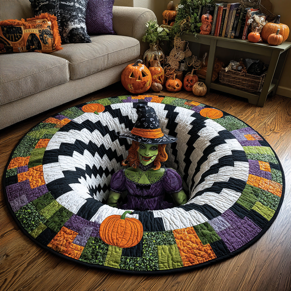 Witch Descent Quilted Round Mat NCU0DV7633