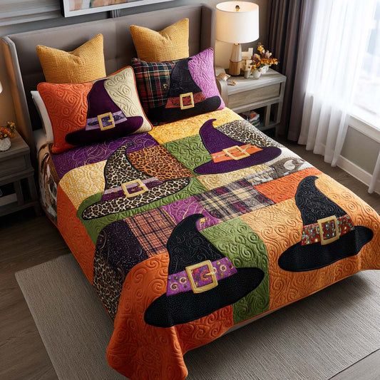 Witch Hats 3-Piece Quilted Bedding Set NCU0NT9599