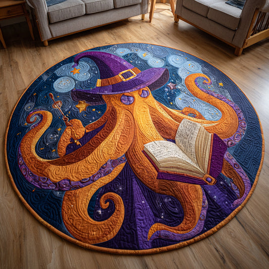Witching Octopus Quilted Round Mat NCU0HH461