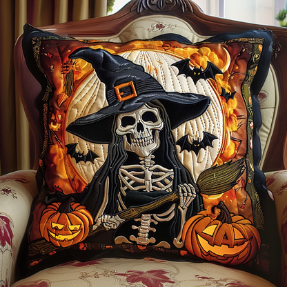 Witchy Skeleton Quilted Pillow Case NCU0NT036