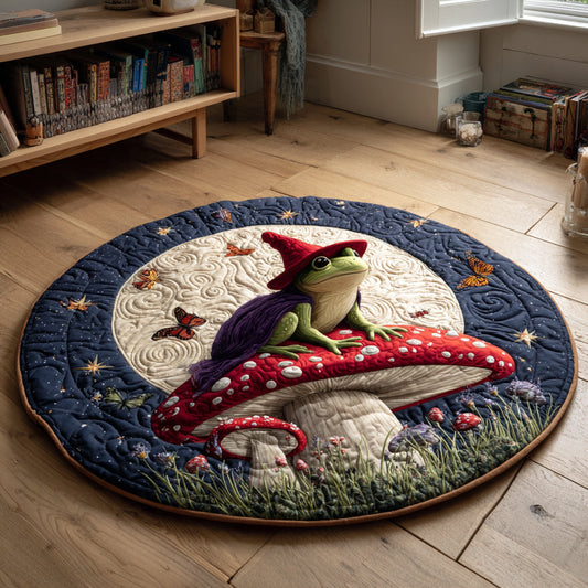 Witchy Frog Quilted Round Mat NCU0HH147