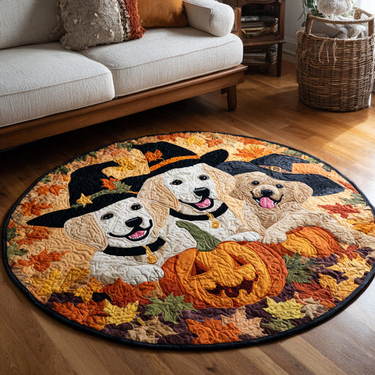 Witchy Labrador Retriever Quilted Round Mat NCU0HH567
