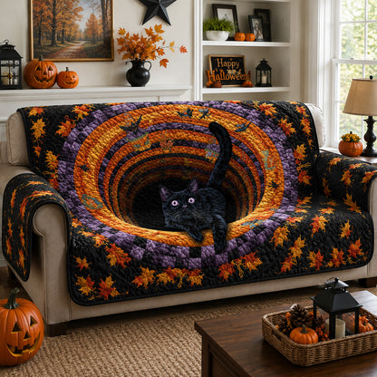 Witchy Pounce Quilted Sofa Cover NCU0VL3619
