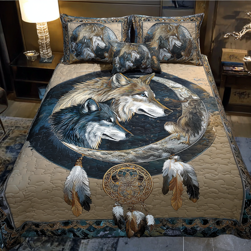Wolf Crest 3-Piece Quilted Bedding Set NCU0DK10545