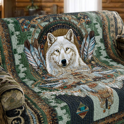 Wolf Echo Quilted Sofa Cover NCU0DK10641