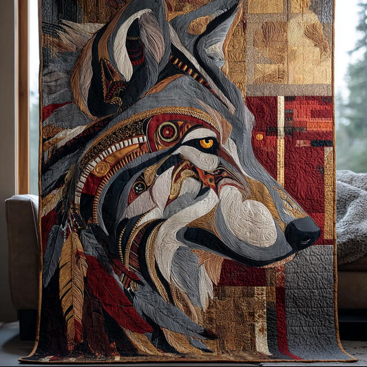 Wolf Heritage Quilted Blanket NCU0DV9677