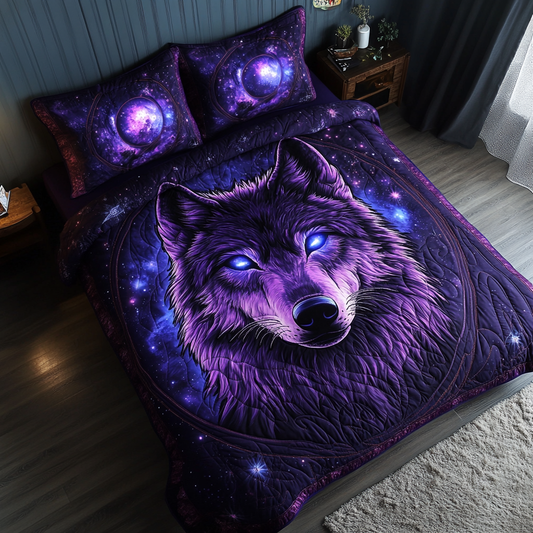 Wolf Journey 3-Piece Quilted Bedding Set NCU0DK8859