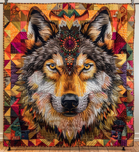 Wolf Native Quilted Blanket NCU0DK142