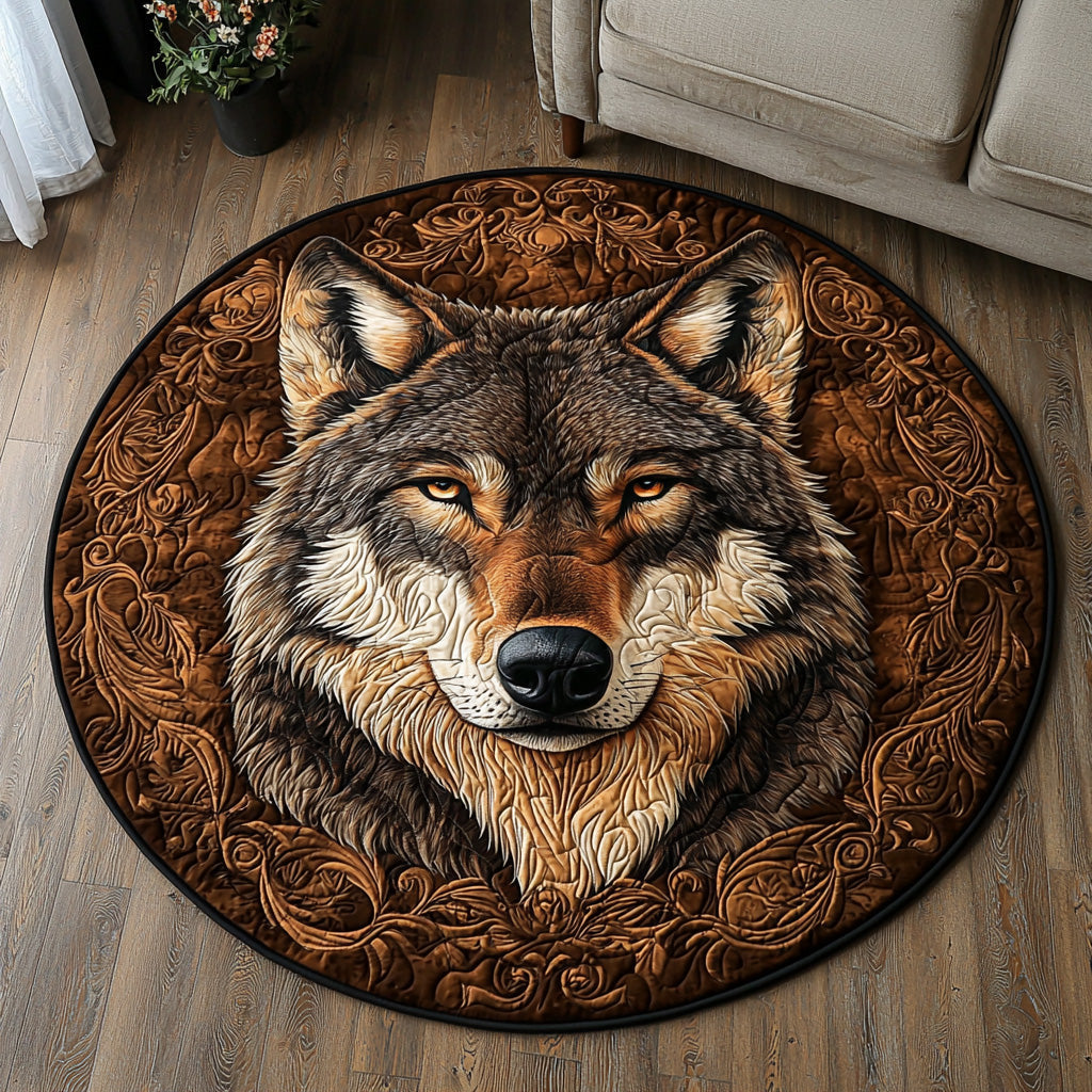 Wolf Path Quilted Round Mat NCU0DV6527