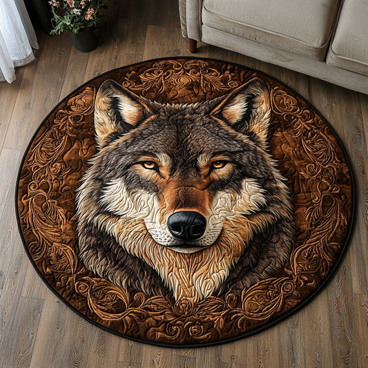 Wolf Path Quilted Round Mat NCU0DV6527