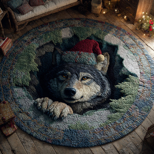 Wolf Pines Vista Quilted Round Mat NCU0HH1462