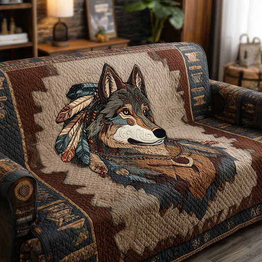 Wolf Shadow Quilted Sofa Cover NCU0DK10643