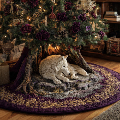 Wolf of the Midnight Christmas Quilted Tree Skirt NCU0TH3790
