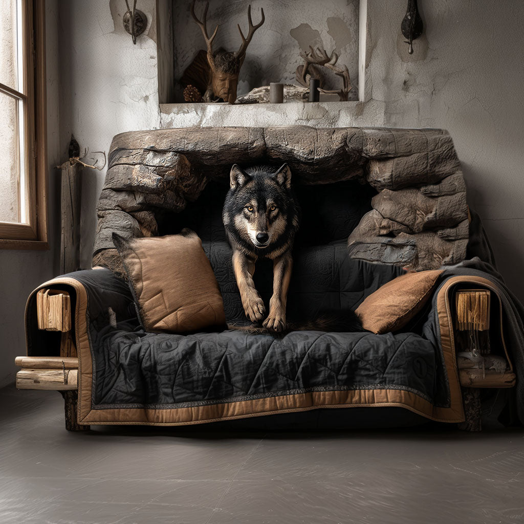 Wolf Quilted Sofa Cover NCU0VT328