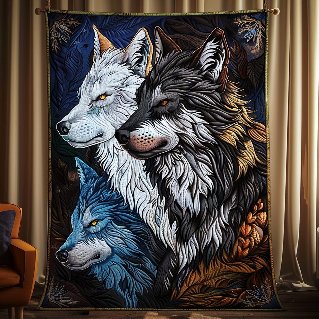 Wolves Of The Wild Quilted Blanket NCU0NT140