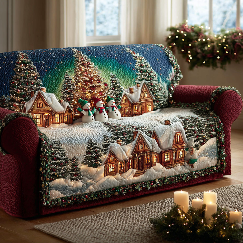Wonderland Winter Glow Quilted Sofa Cover NCU0TD1829