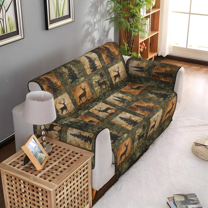 Woodland Charm Quilted Sofa Cover NCU0PT940