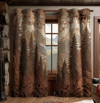 Woodland Retreat Quilted Curtains NCU0DV8370