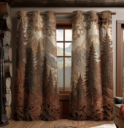 Forest Quilted Curtains NCU0VT331