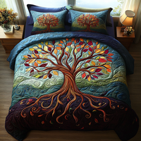 Woodland Spirit 3-Piece Quilted Bedding Set NCU0DV2181