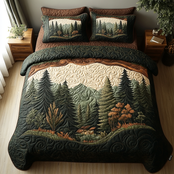 Rainbow Trout River 3-Piece Quilted Bedding Set NCU0TH930