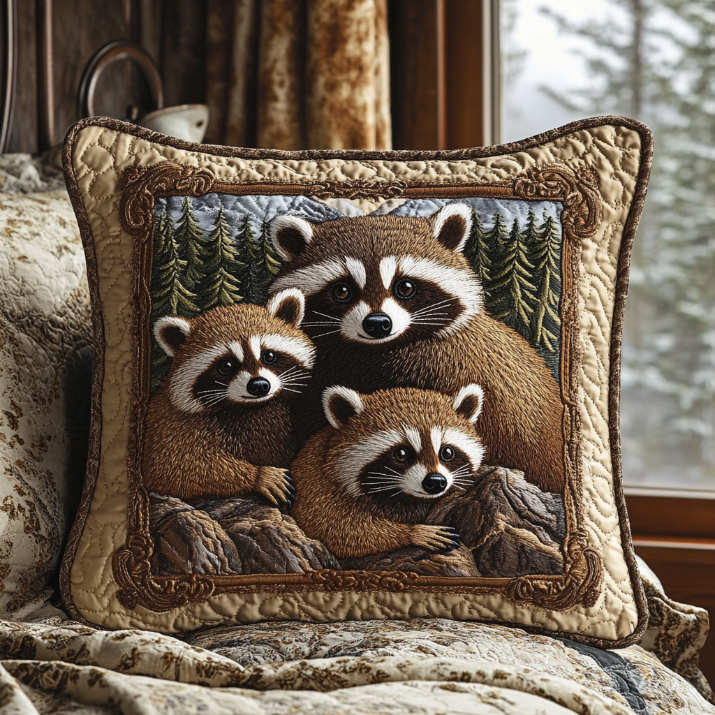 Woodland Bandit Quilted Pillow Case NCU0DV4253