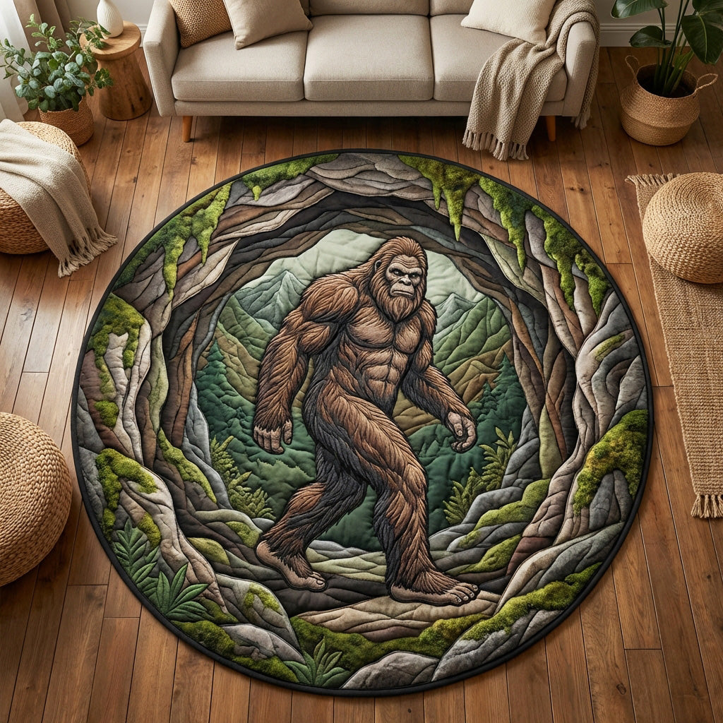 Woodland Bigfoot Quilted Round Mat NCU0TV1653