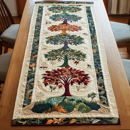 Woodland Bloom Quilted Table Runner NCU0VH5474