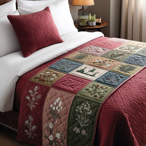 Woodland Blossom Path Quilted Bed Runner NCU0PT11173