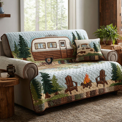 Woodland Camper Quilted Sofa Cover NCU0TV1399
