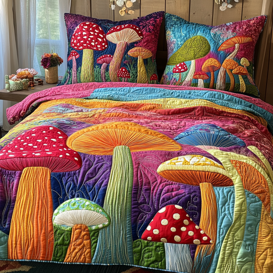 Woodland Charm 3-Piece Quilted Bedding Set NCU0VL2463