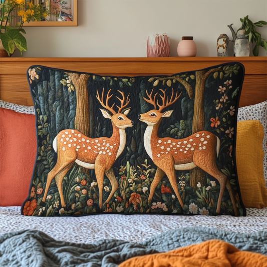 Woodland Deer Quilted Bedding Pillow Case NCU0DV1822