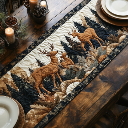 Woodland Deer Quilted Table Runner NCU0DV5080