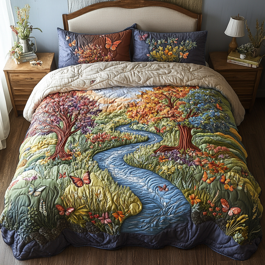 Woodland Dream 3-Piece Quilted Bedding Set NCU0VL2346