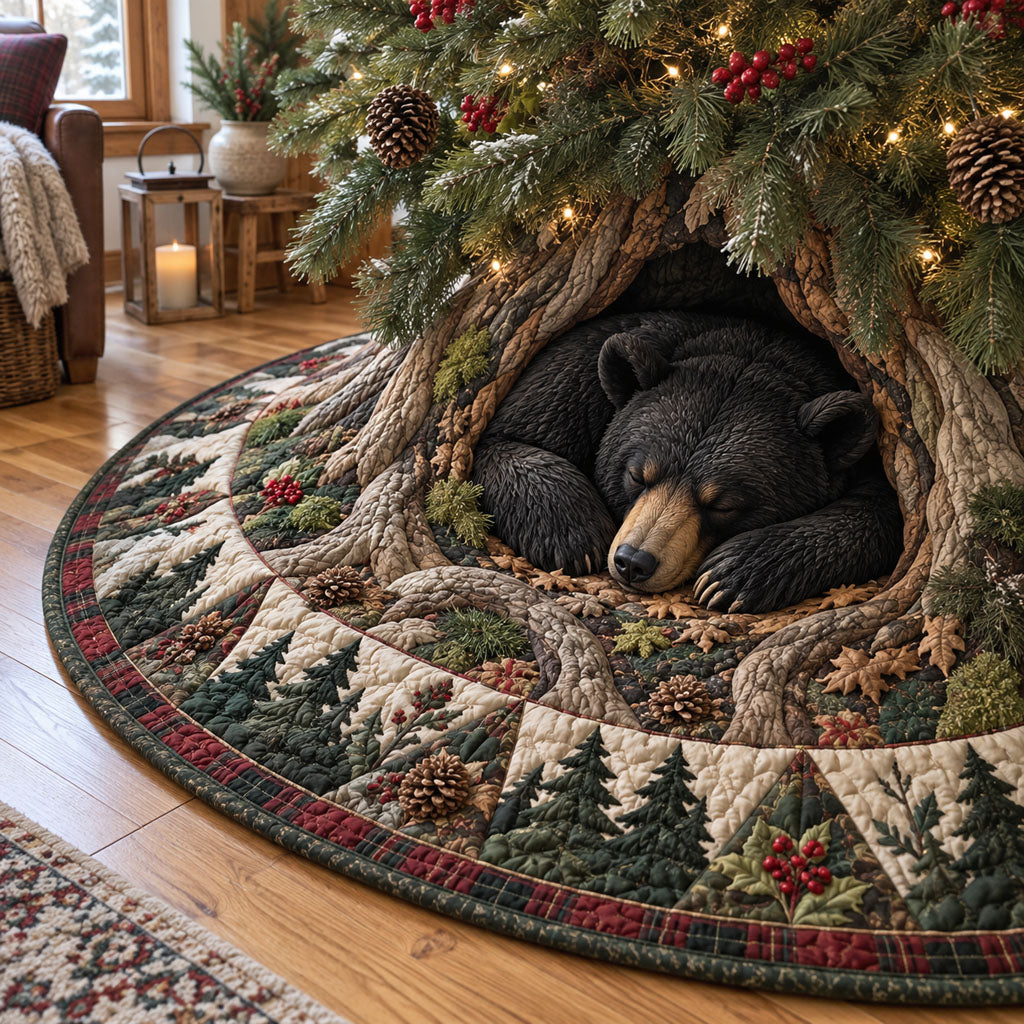 Woodland Dreams Under the Tree Christmas Quilted Tree Skirt NCU0PT12231