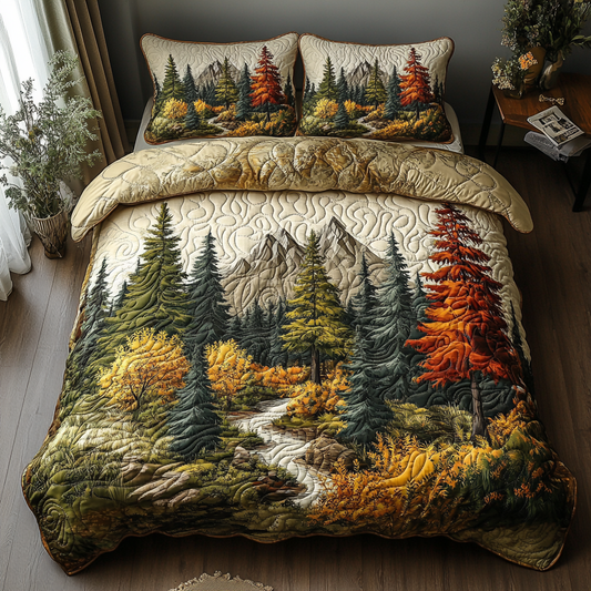 Woodland Embrace 3-Piece Quilted Bedding Set NCU0DV5307