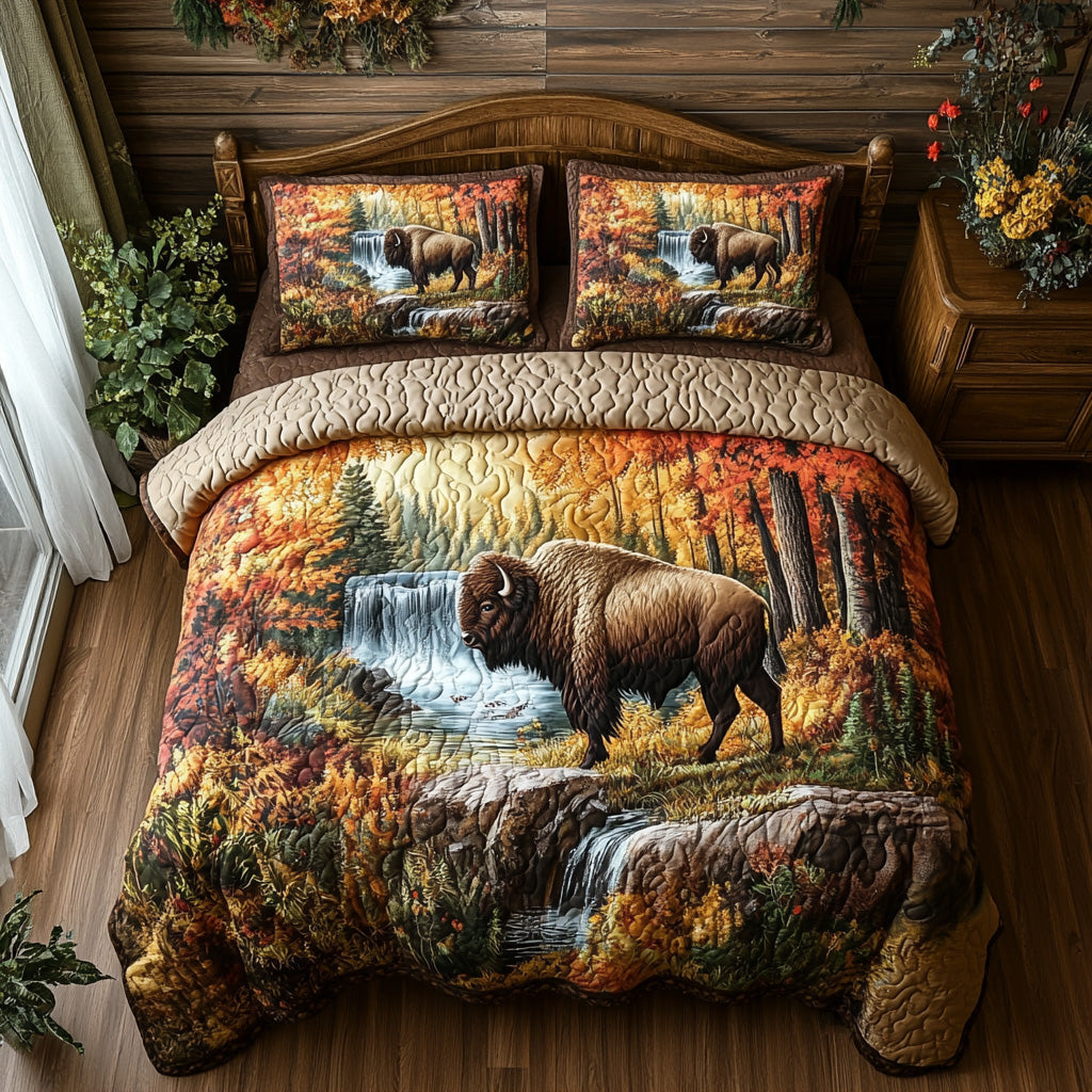 Woodland Embrace 3-Piece Quilted Bedding Set NCU0DV7035
