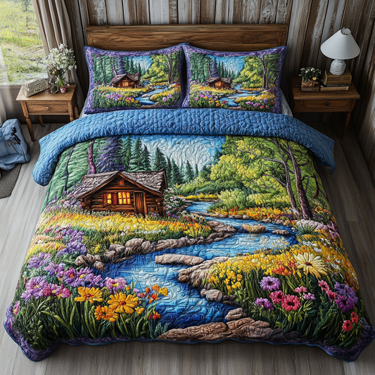 Woodland Escape 3-Piece Quilted Bedding Set NCU0VL2276