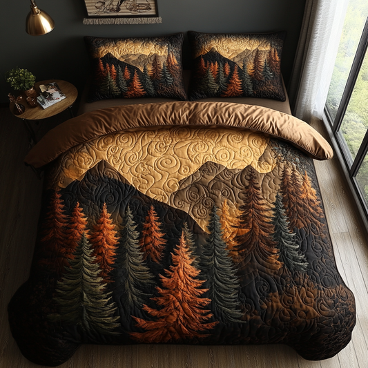 Woodland Firefall 3-Piece Quilted Bedding Set NCU0DV5305