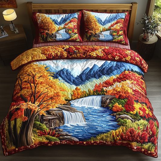 Woodland Glow 3-Piece Quilted Bedding Set NCU0VL2839