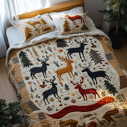Woodland Grace 3-Piece Quilted Bedding Set NCU0PT2505