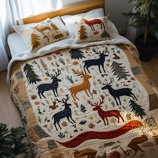 Woodland Grace 3-Piece Quilted Bedding Set NCU0PT2505