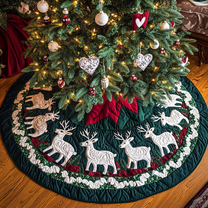 Woodland Grace Christmas Quilted Tree Skirt NCU0NT1979
